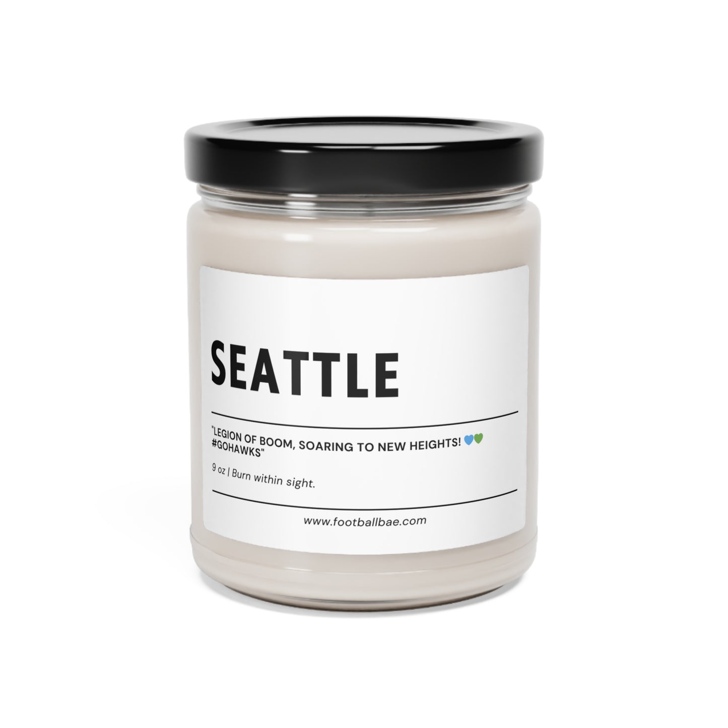 SEATTLE football Scented Soy Candle, 9oz