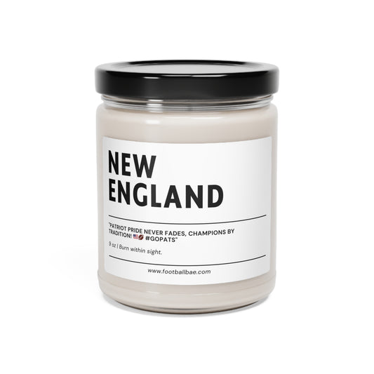 NEW ENGLAND football Scented Soy Candle, 9oz