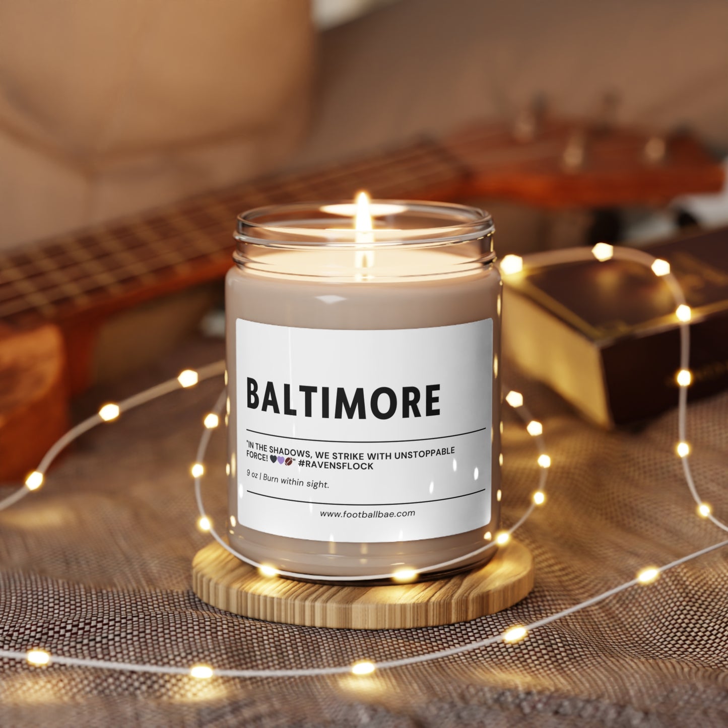 BALTIMORE football Scented Soy Candle, 9oz