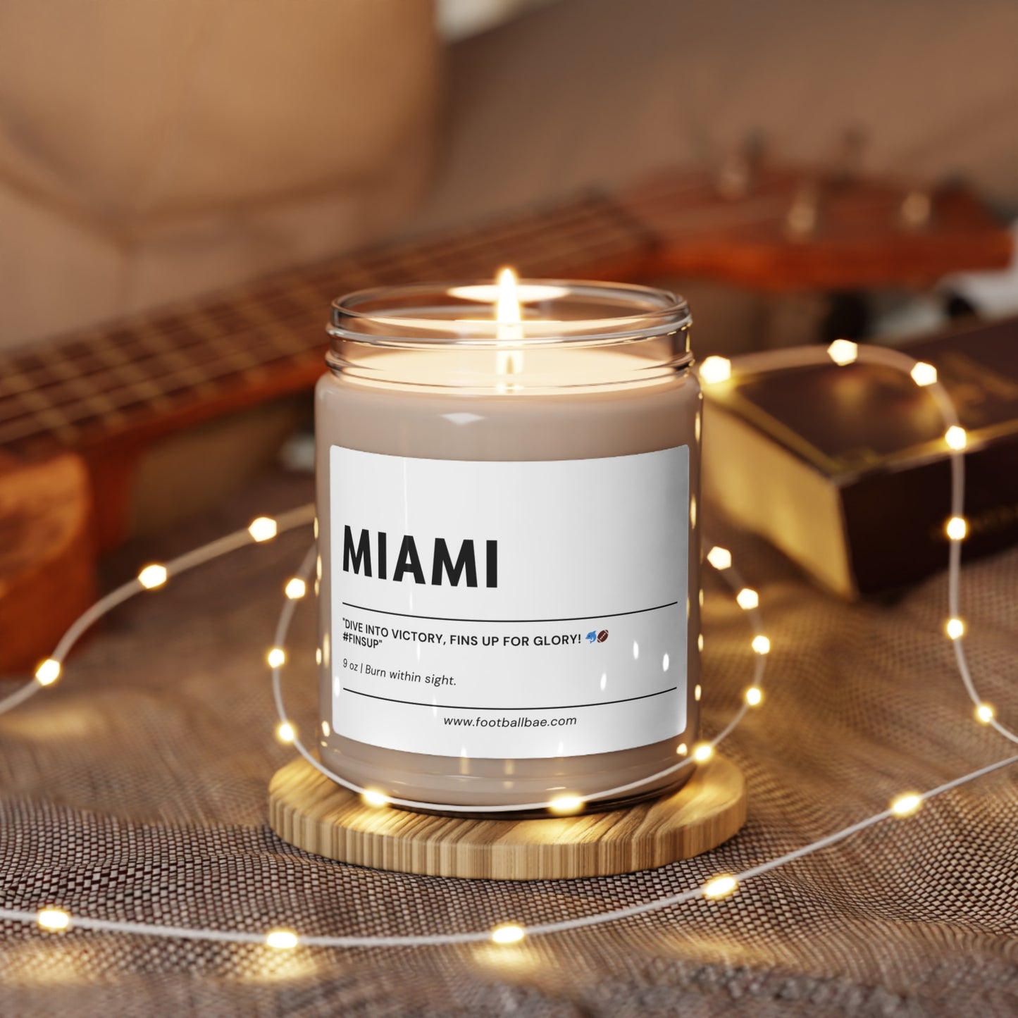 MIAMI football Scented Soy Candle, 9oz