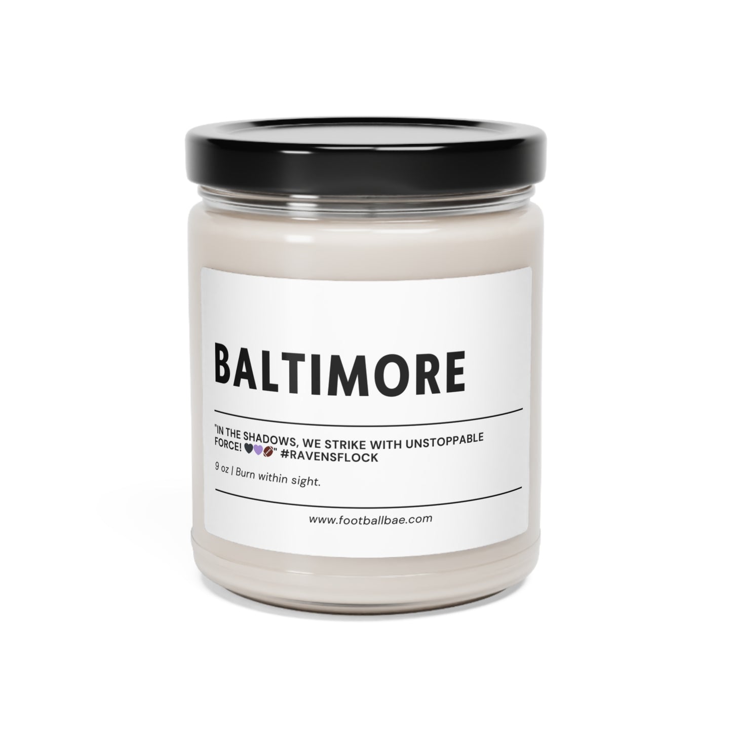 BALTIMORE football Scented Soy Candle, 9oz