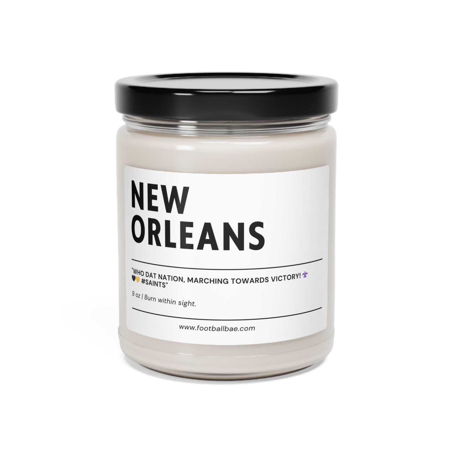 NEW ORLEANS football Scented Soy Candle, 9oz