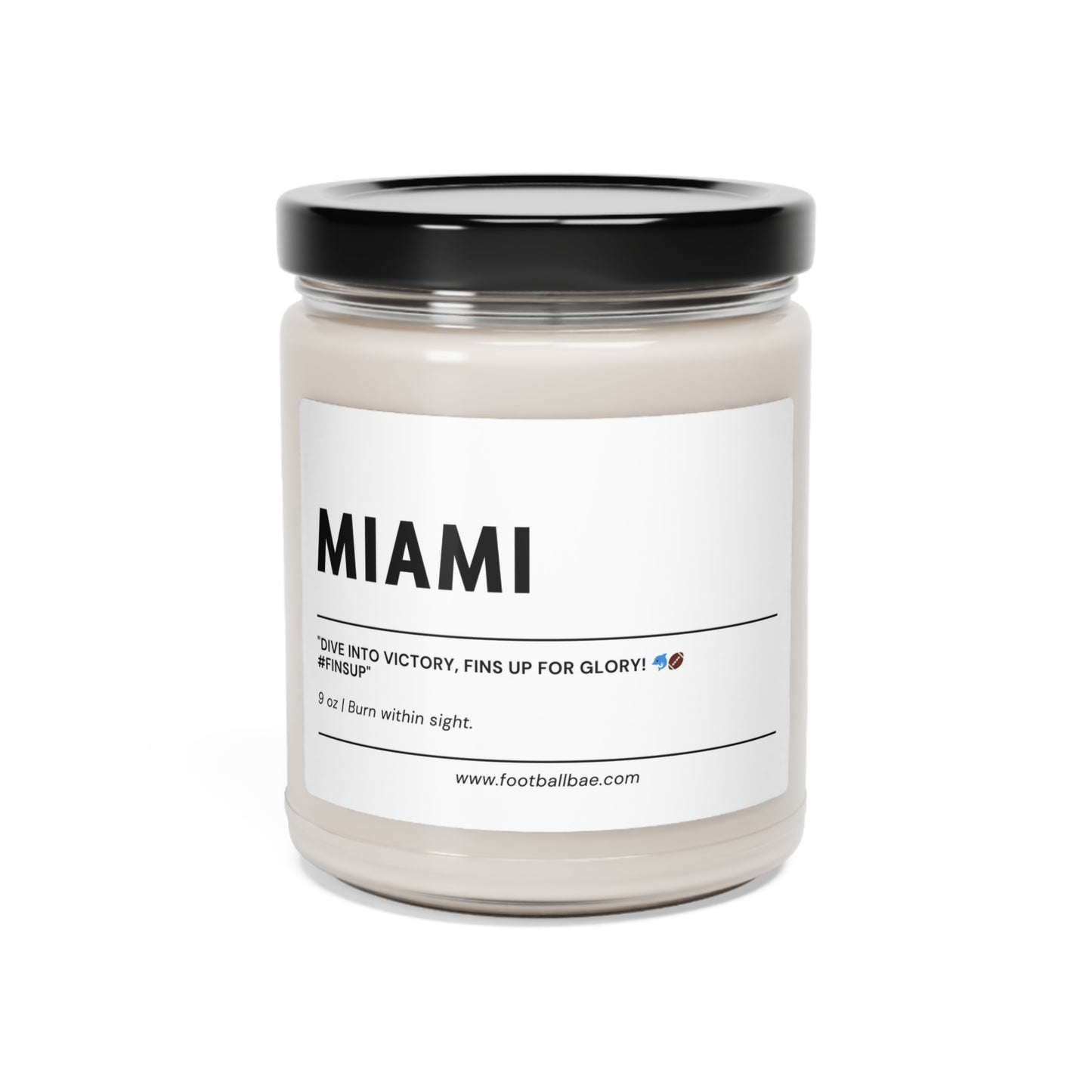 MIAMI football Scented Soy Candle, 9oz