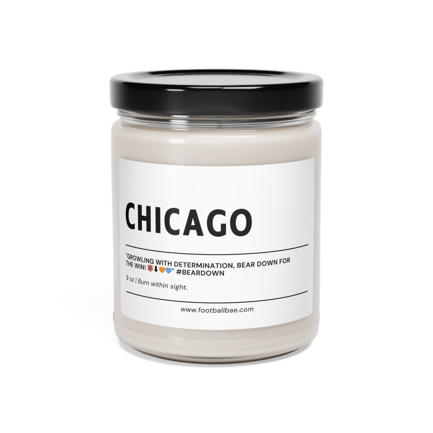 CHICAGO football Scented Soy Candle, 9oz