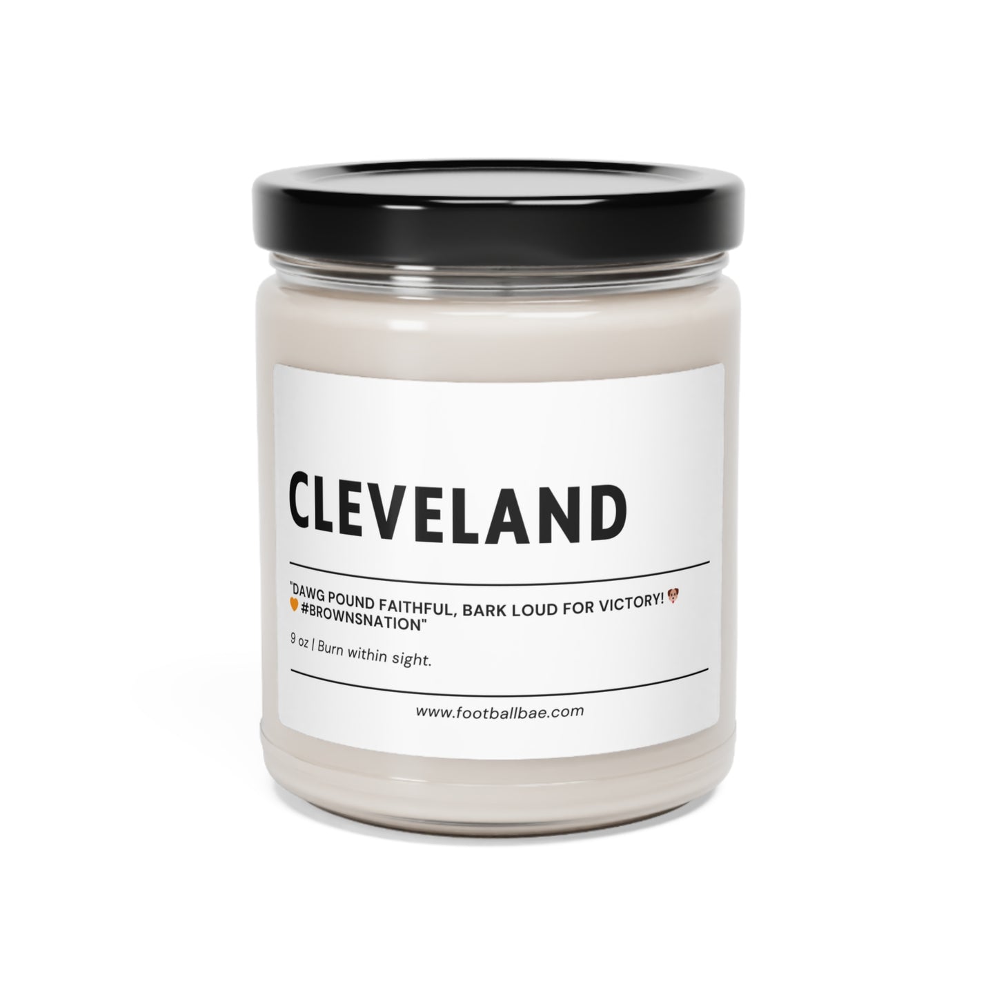 CLEVELAND football Scented Soy Candle, 9oz