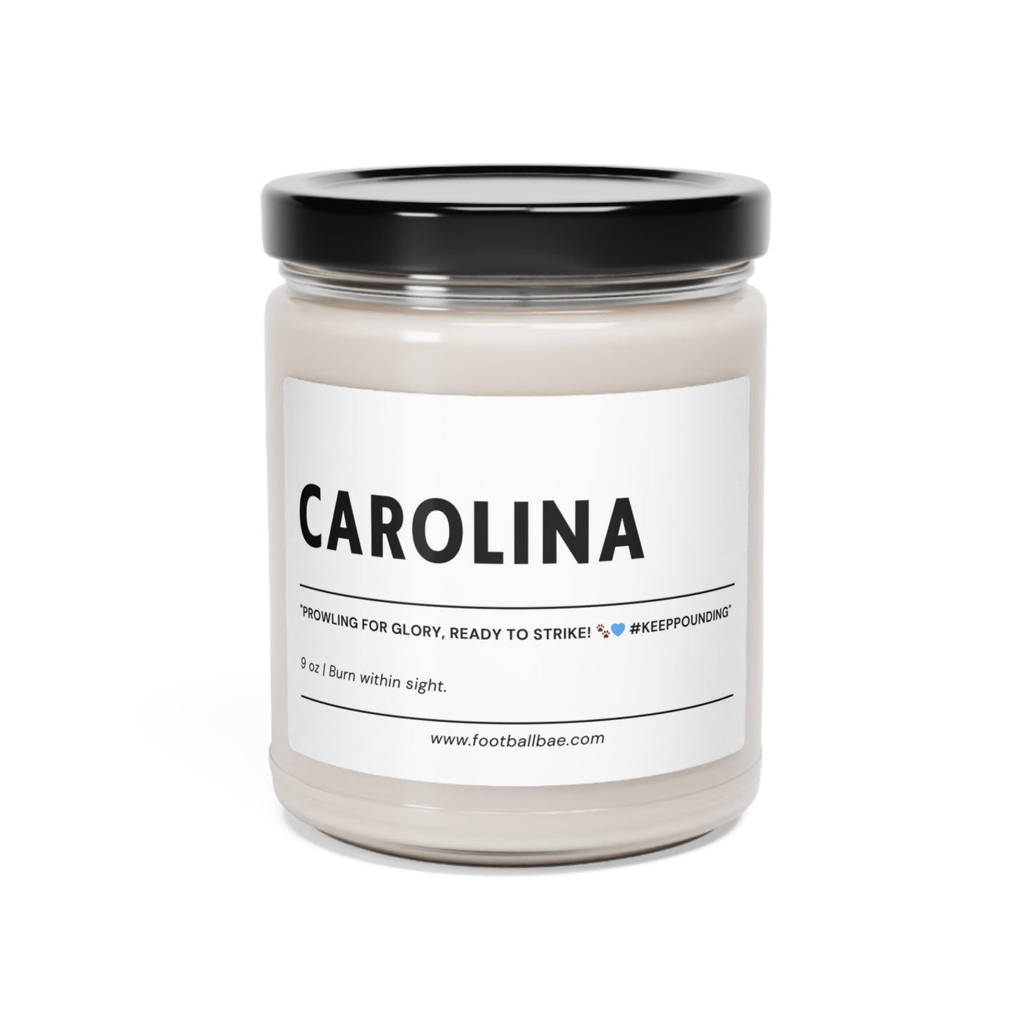 CAROLINA football Scented Soy Candle, 9oz