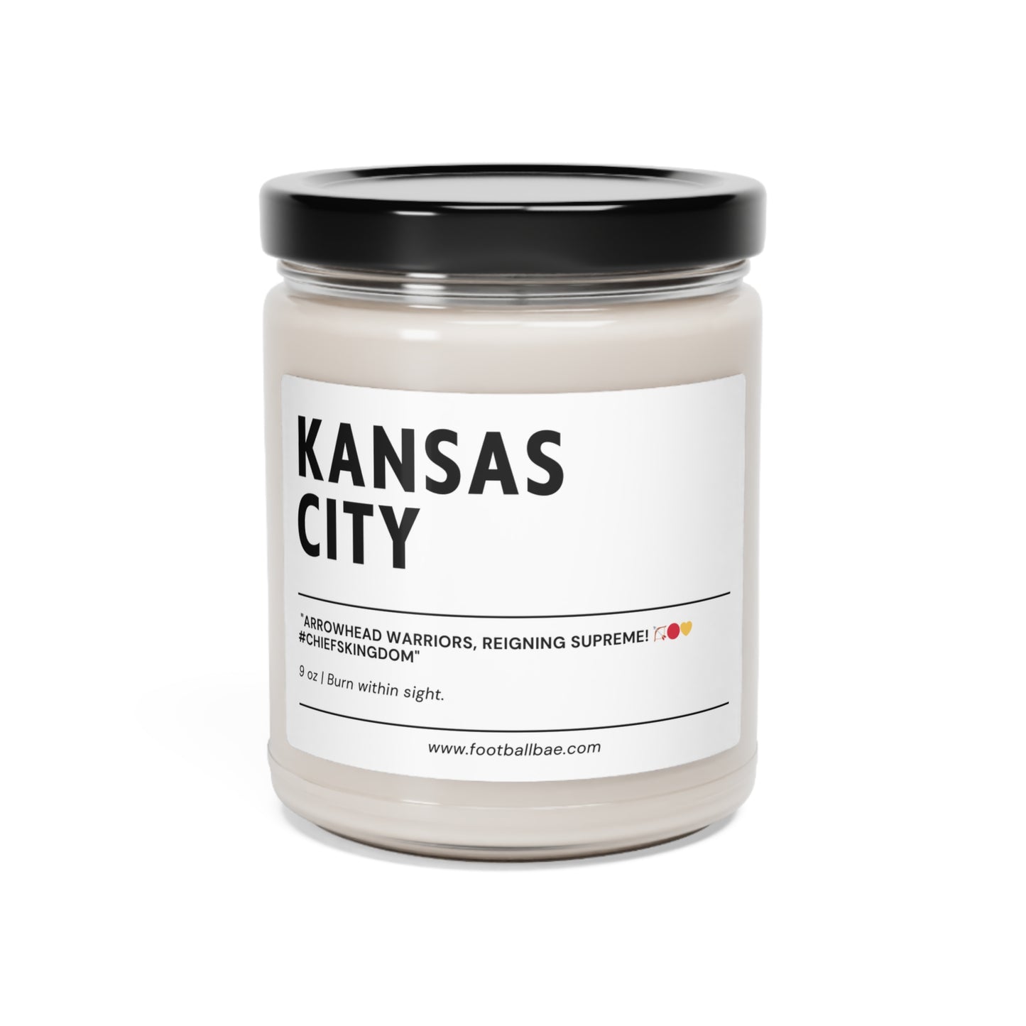 KANSAS CITY football Scented Soy Candle, 9oz