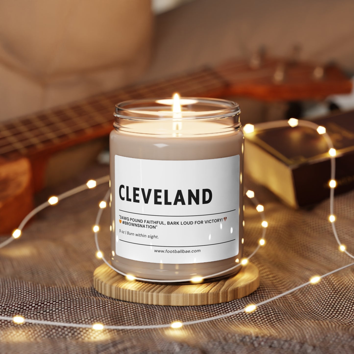 CLEVELAND football Scented Soy Candle, 9oz