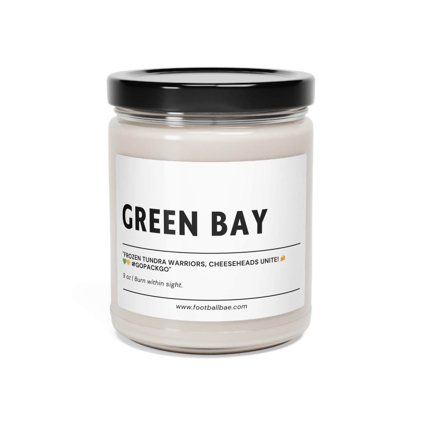 GREEN BAY football Scented Soy Candle, 9oz